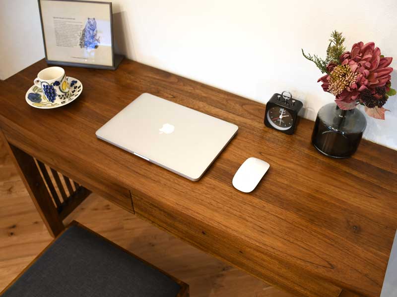 楽天市場】コンソールテーブル パソコンデスク チーク 無垢 幅120cm