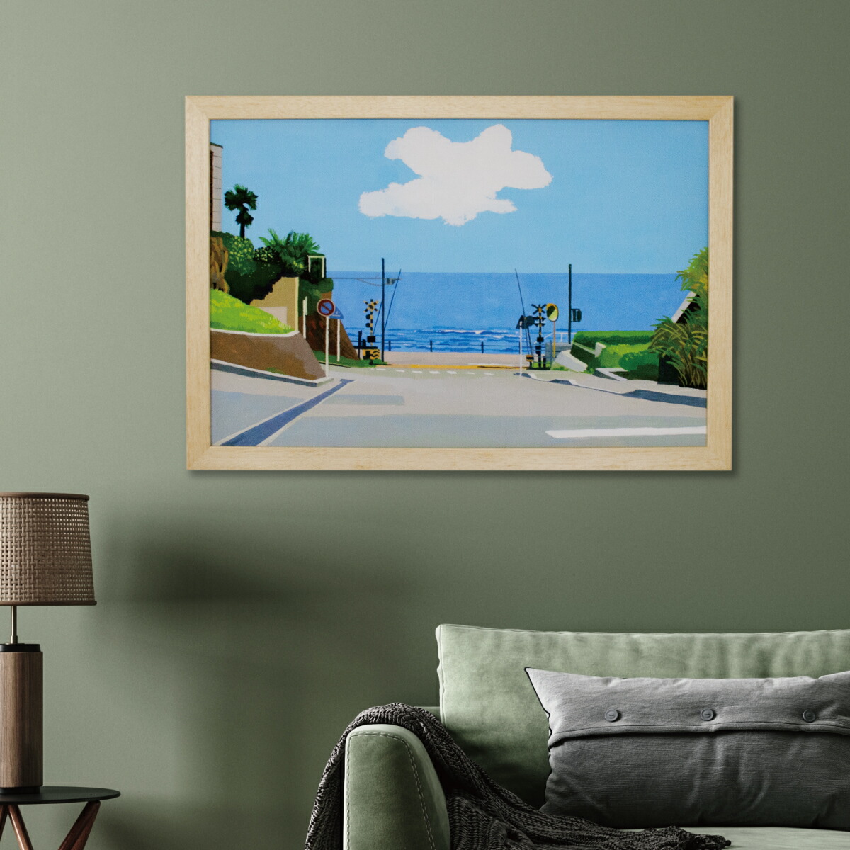 楽天市場】井筒啓之 額入りアートポスター HI05「Kamakura Gakuenmae