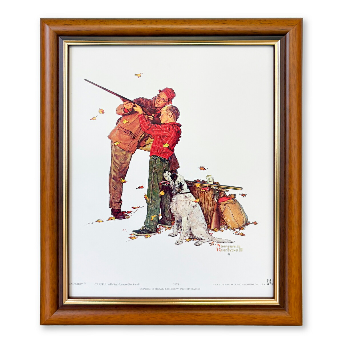楽天市場】額入りポスター ノーマンロックウェル NR17 DAD'S BOY 2675
