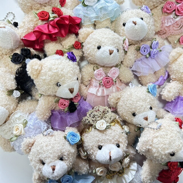 楽天市場】くま チャーム ぬいぐるみ ストラップ ドルシネア ピンク