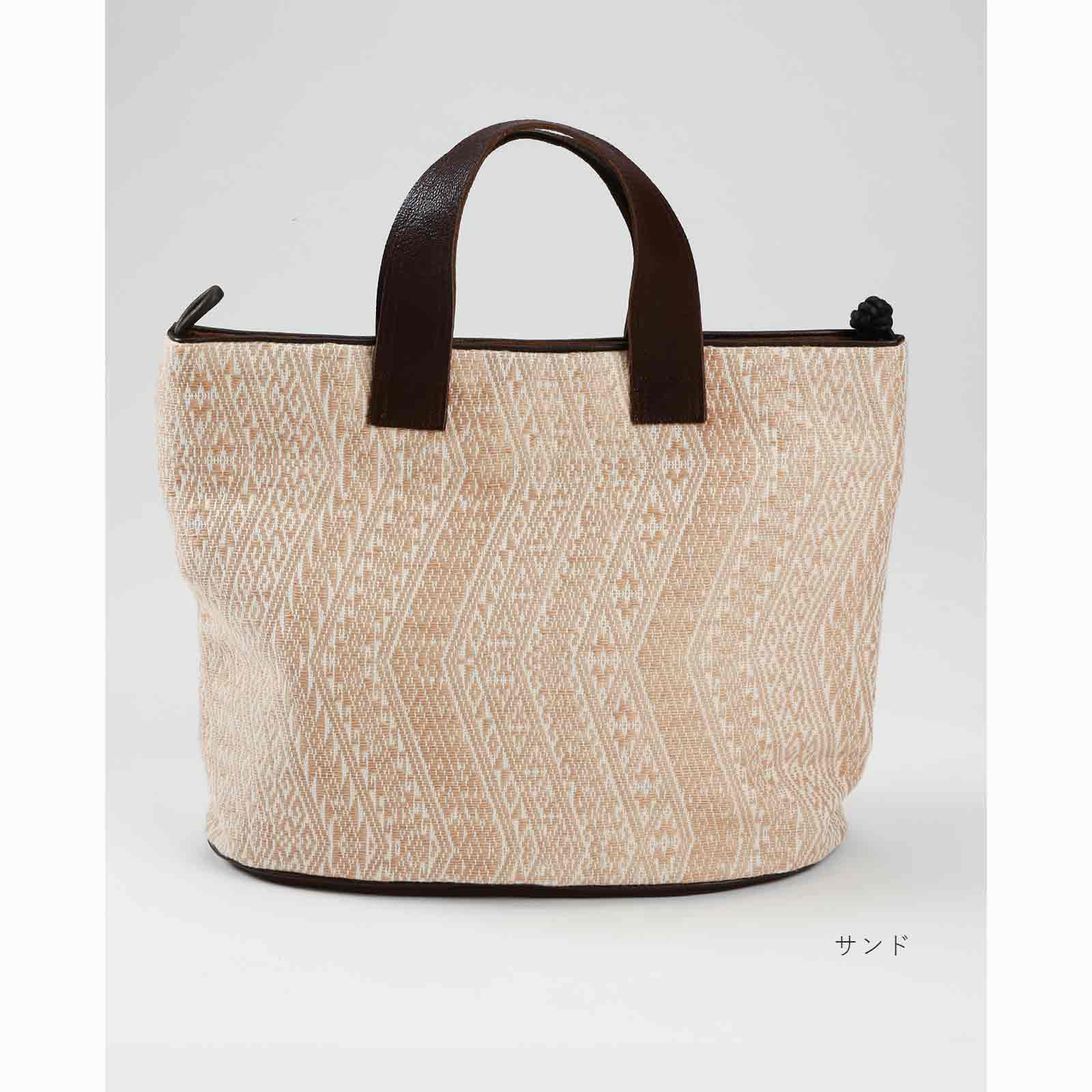 楽天市場】リネン浮織バケツバッグ 送料無料 奈良 蚊帳 麻 リネン 幾何