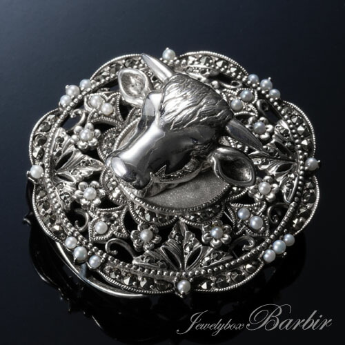 楽天市場】【碌山 ロクザン】大きな牛 ネックレス アンティーク