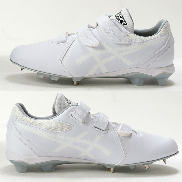 asics NEOCONNECT MG ホワイト スパイクシューズ ベルクロ asics