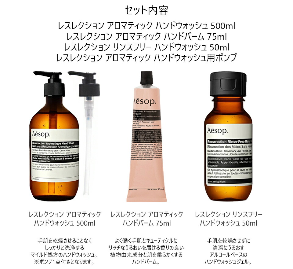 楽天市場】Aesop ギフトセット [イソップ アンドラム ポンプ付き