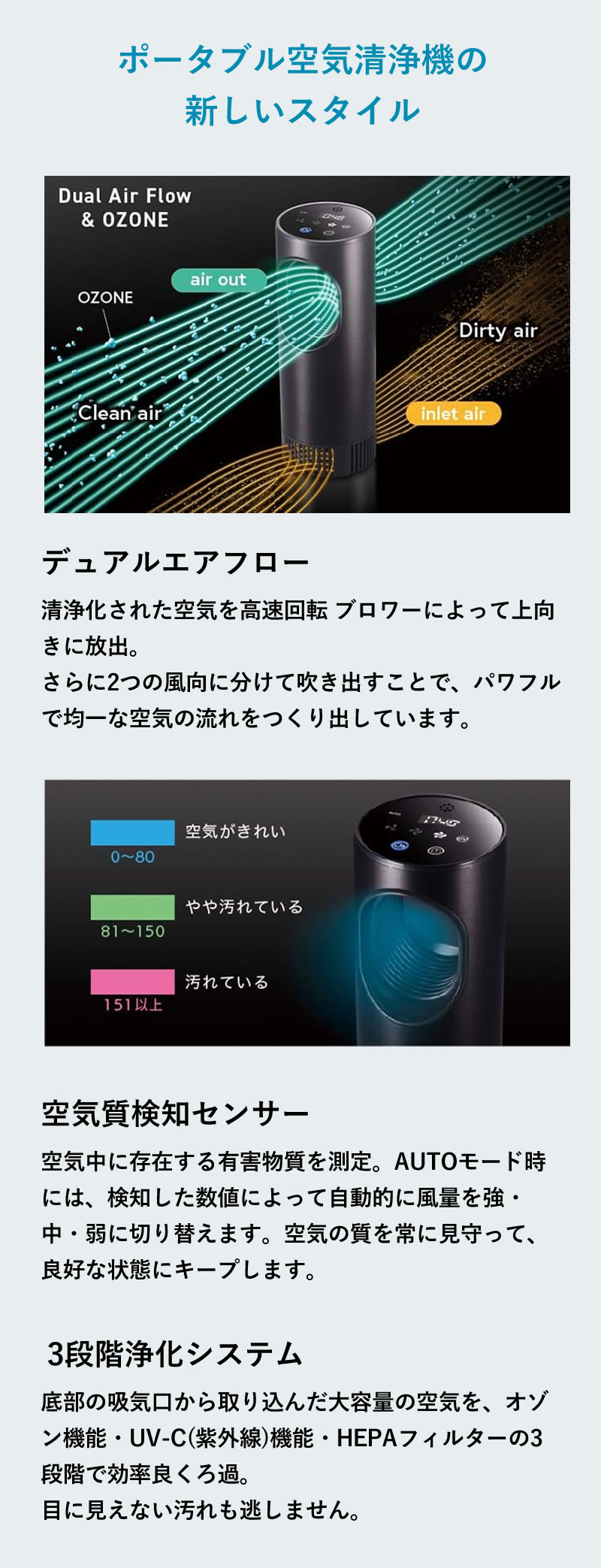 楽天市場】【正規品/選べるカラー】空気清浄機 Kirala Air Picco