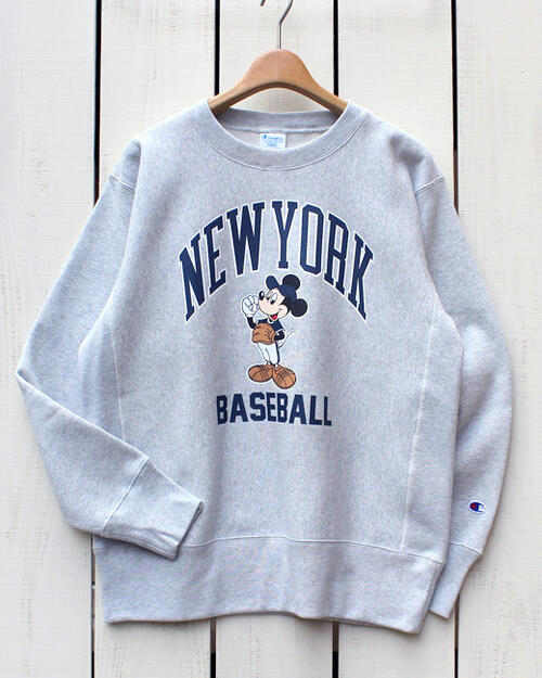 楽天市場】Champion x Disney REVERSE WEAVE 11.5oz Crew Neck Sweat