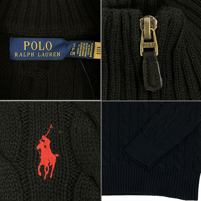 楽天市場】ラルフローレン POLO Ralph Lauren ケーブル ハーフジップ
