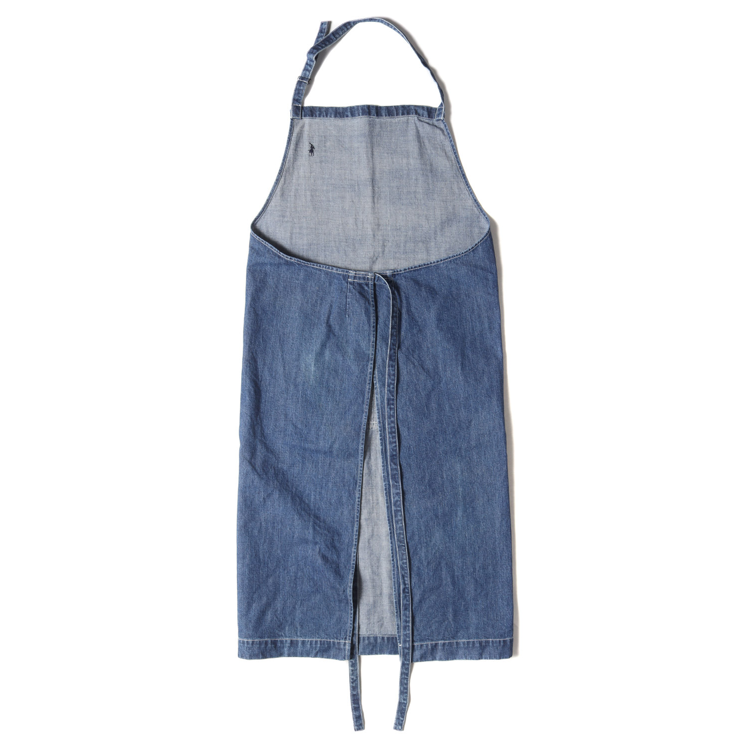 未使用】ラルフローレンホーム デニム エプロン ポニー刺繍