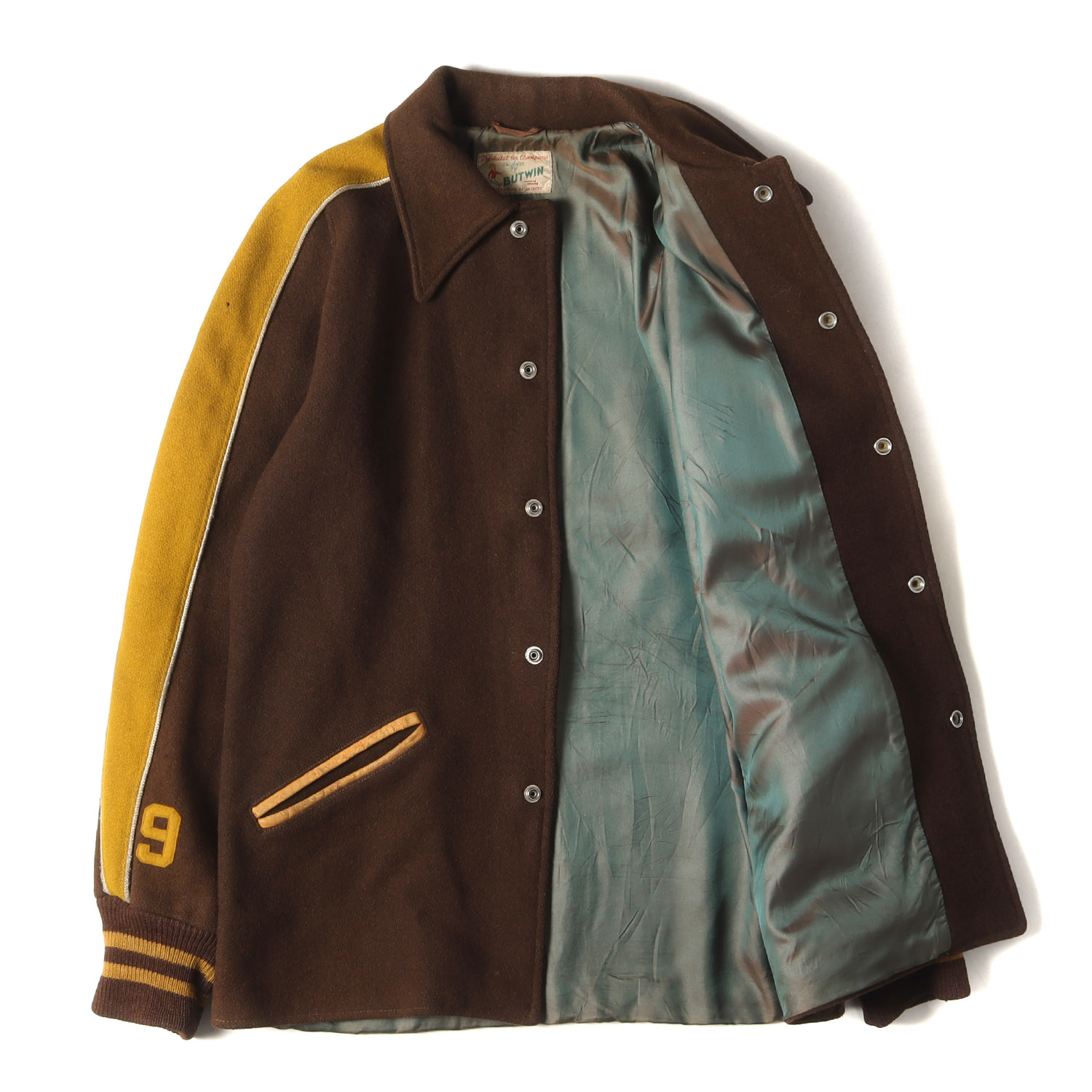 楽天市場】50s BUTWIN 襟付き ワッペン メルトンウール スタジャン