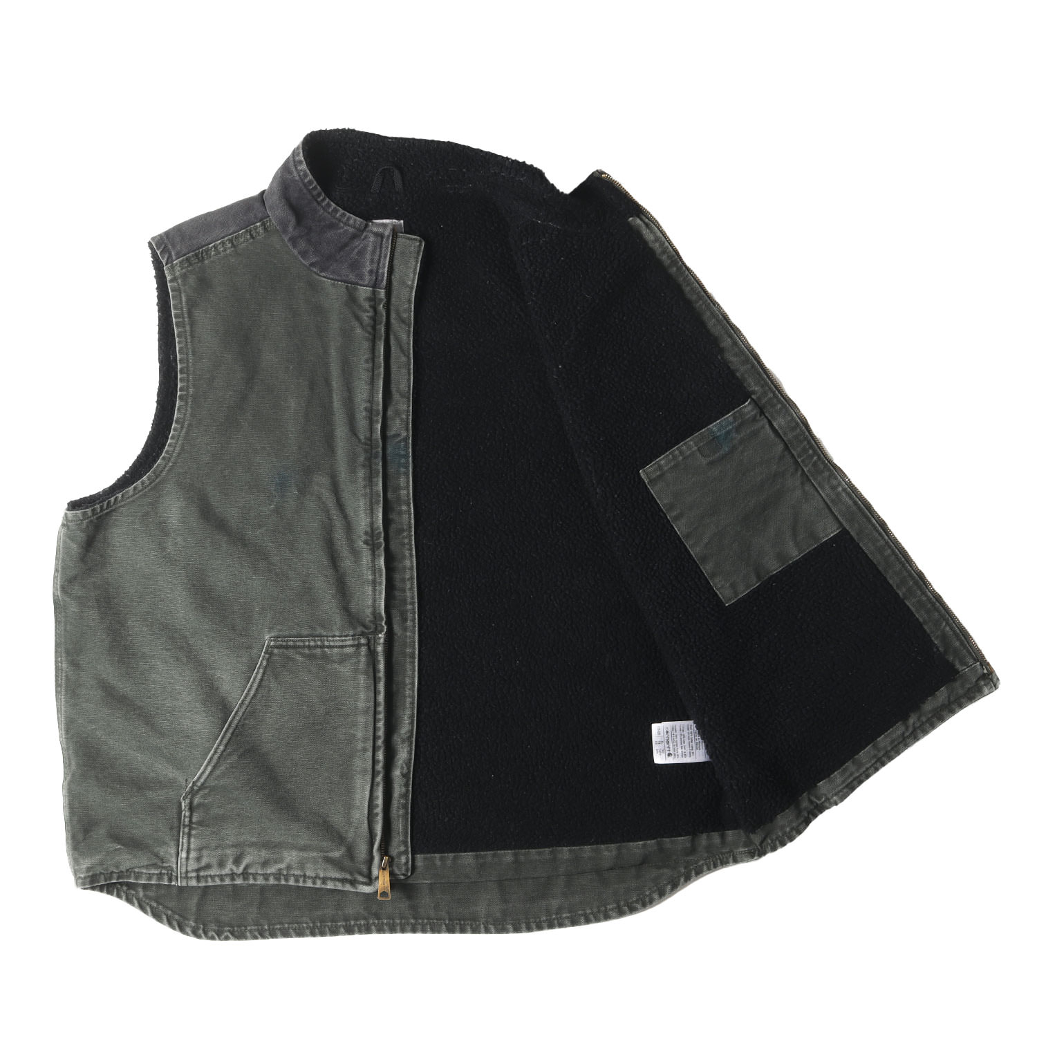 レア美品 Carhartt ダックベスト カーディナルレッドXL カレッジロゴ