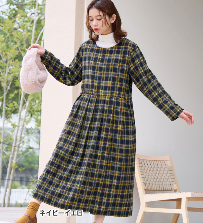 楽天市場】ワンピース M L LL 3L ゆるっとタック切替ワンピース(M〜3L