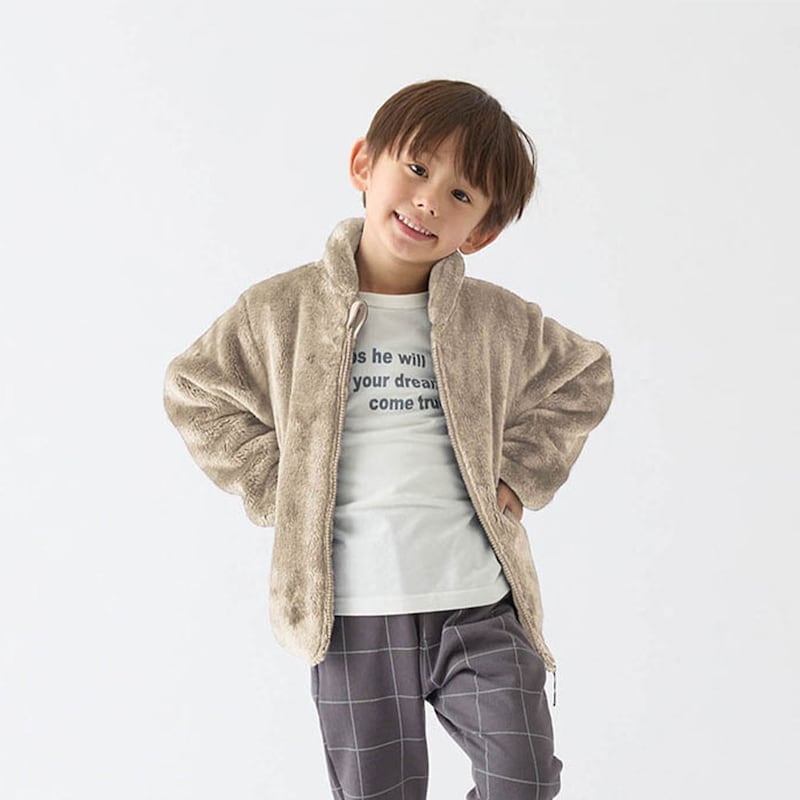 楽天市場】フリース ジャケット（カラーベージュ）（キッズ・ベビー