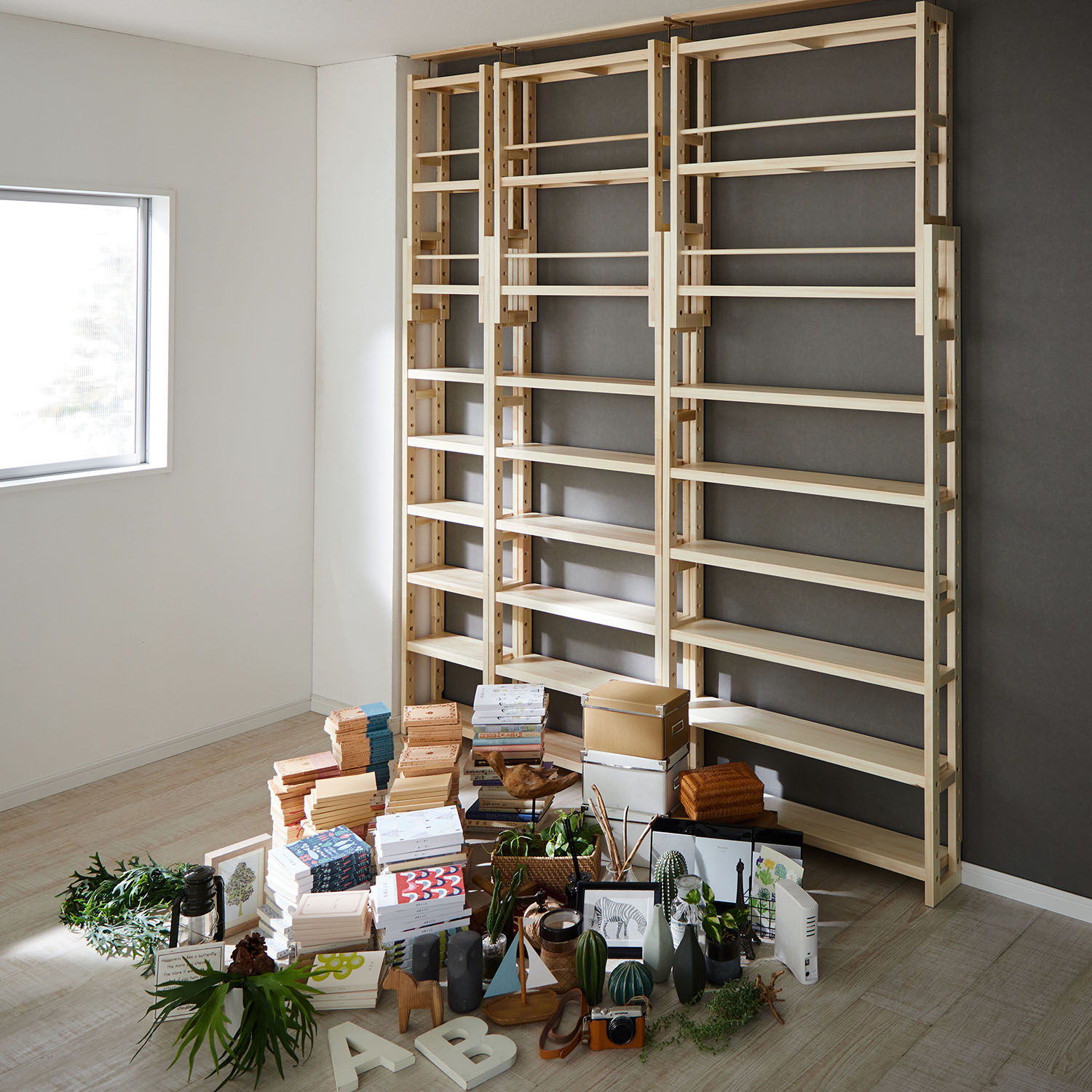 楽天市場】突っ張り 天然木 シェルフ 8サイズ展開 | Fタイプ 幅60cm