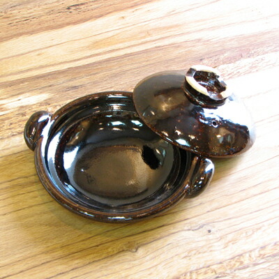 楽天市場】土楽窯 ふた付き黒鍋六寸 : ベルセーブ