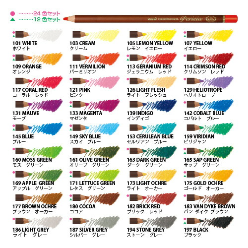 楽天市場】オイルベース色鉛筆 ユニカラードペンシル ペリシア 36色