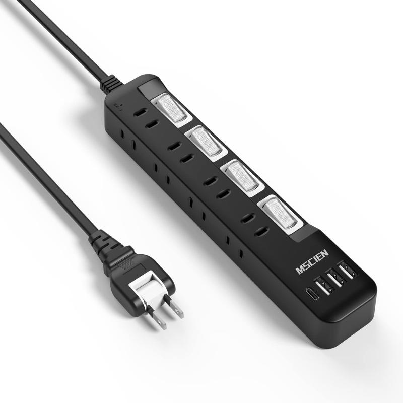 楽天市場】Mscien 電源タップ usb付き 8個AC口 1個usbc 3個usba 延長