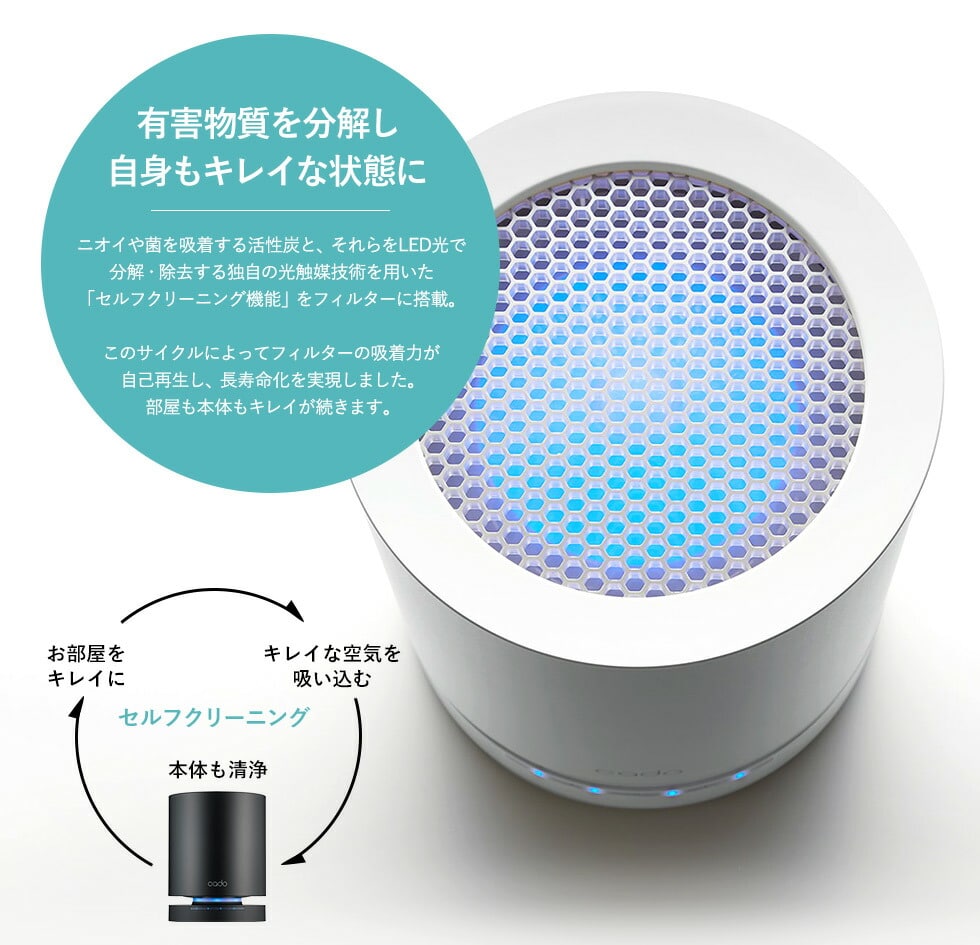 楽天市場】cado カドー 空気清浄機 LEAF 120 (15畳タイプ) AP-C120-BK