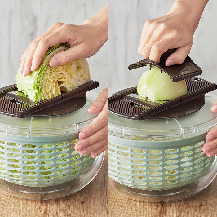 楽天市場】Toffy トフィー プッシュサラダスピナー&スライサーセット