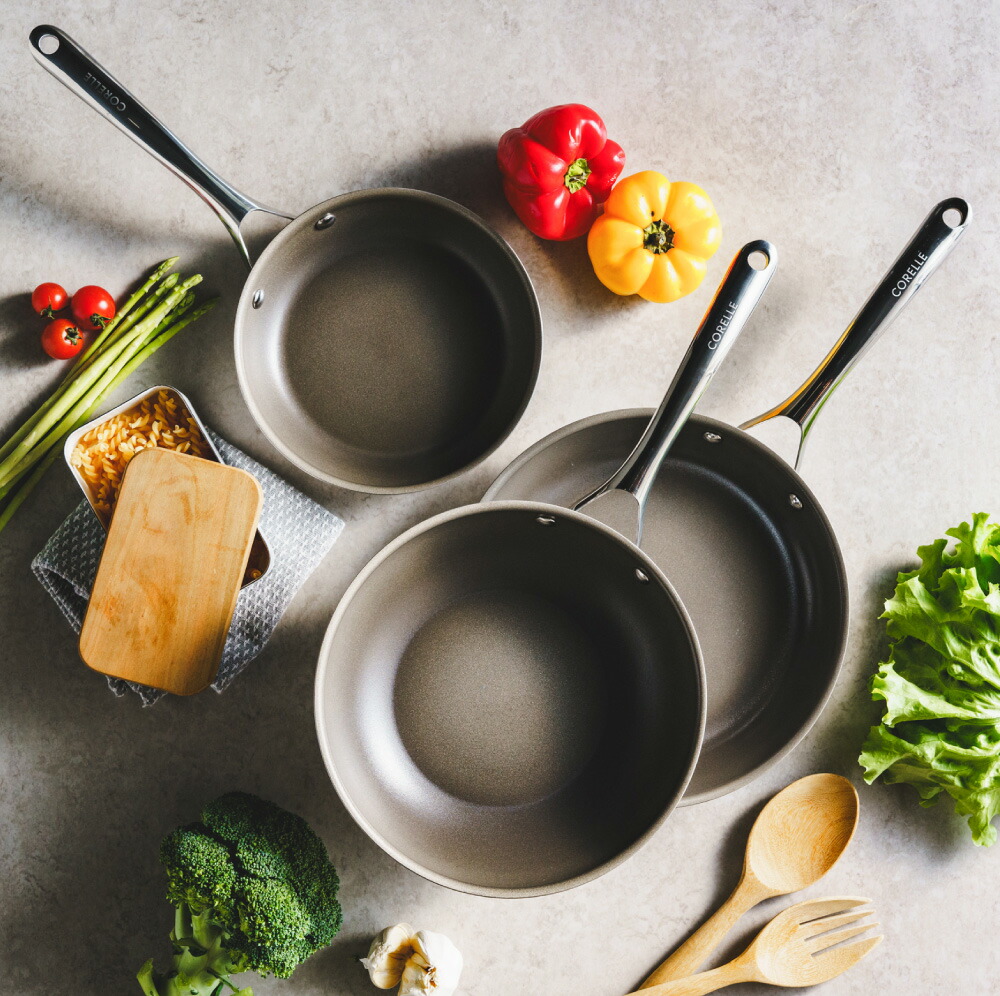 楽天市場】コレール CORELLE ウォックパン 24cm ガラス蓋 / IH対応