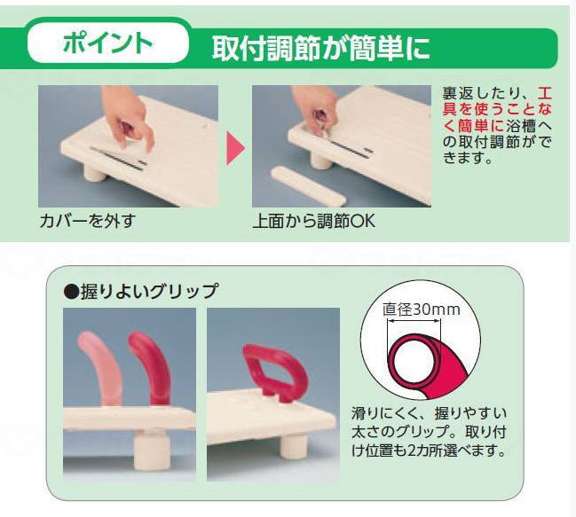 楽天市場】[Sサイズ] バスボード U-S アロン化成 安寿 【送料無料