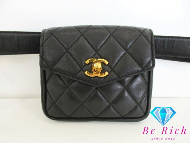 楽天市場】シャネル CHANEL マトラッセ ウエスト バッグ ポーチ 黒