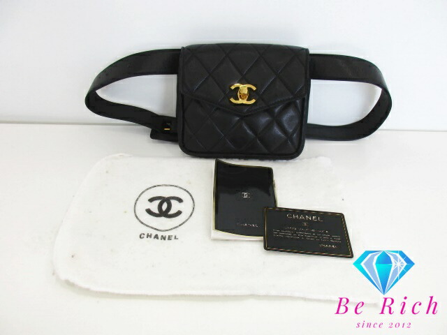 楽天市場】シャネル CHANEL マトラッセ ウエスト バッグ ポーチ 黒