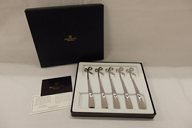 楽天市場】美品 ミキモト MIKIMOTO パール付 スプーン 5本 セット