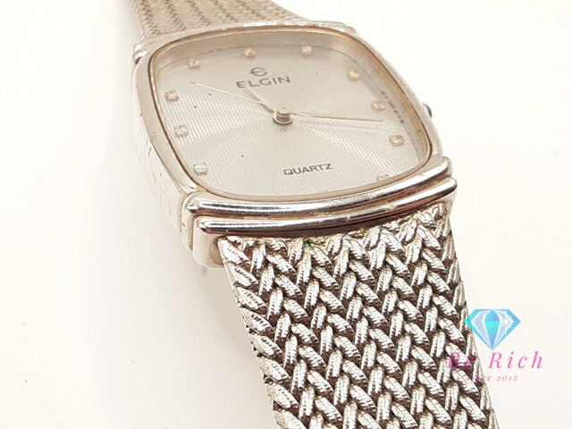 楽天市場】エルジン ELGIN メンズ 腕時計 FK282 スクエア シルバー SS