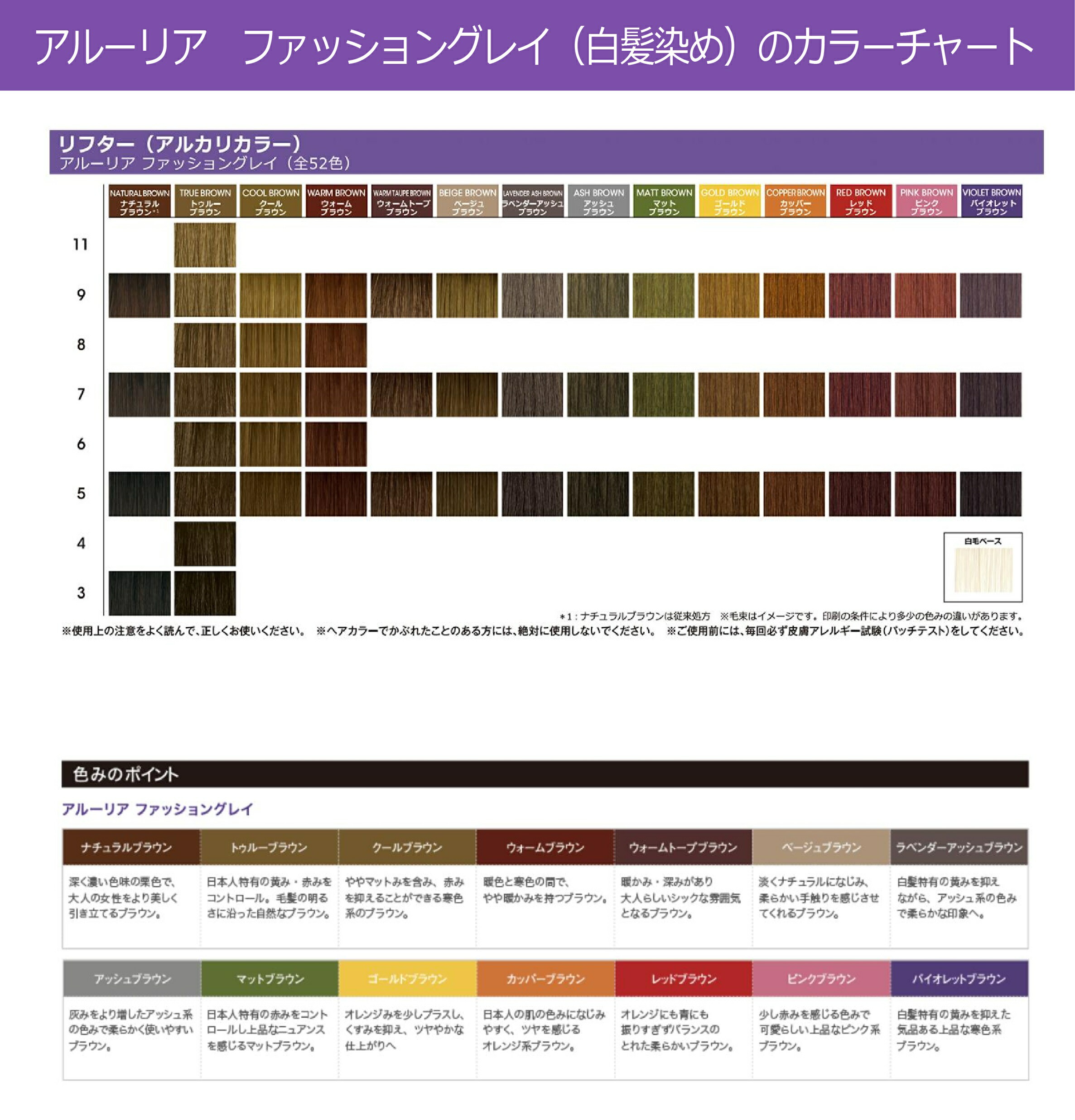楽天市場】アルーリア [ マット ブラウン 7 ]白髪染め グリーン