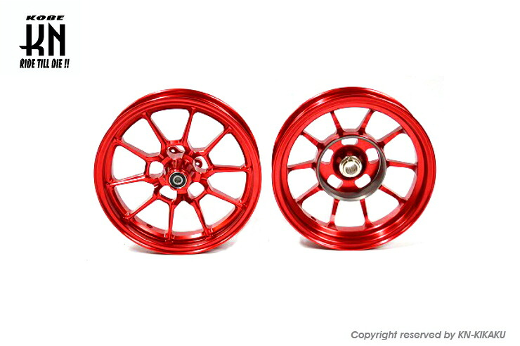 楽天市場】KN企画 KN-WHV125G-01-RD 鍛造アルミホイール前後セット