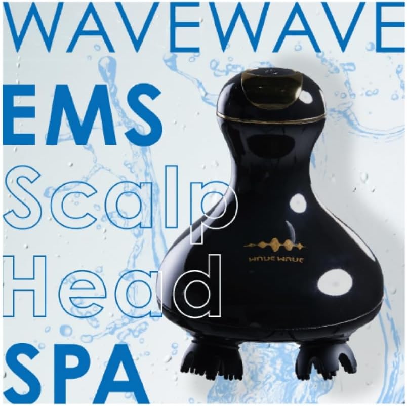 楽天市場】WAVEWAVE スカルプヘッドスパ ブラック EMS 頭皮マッサージ