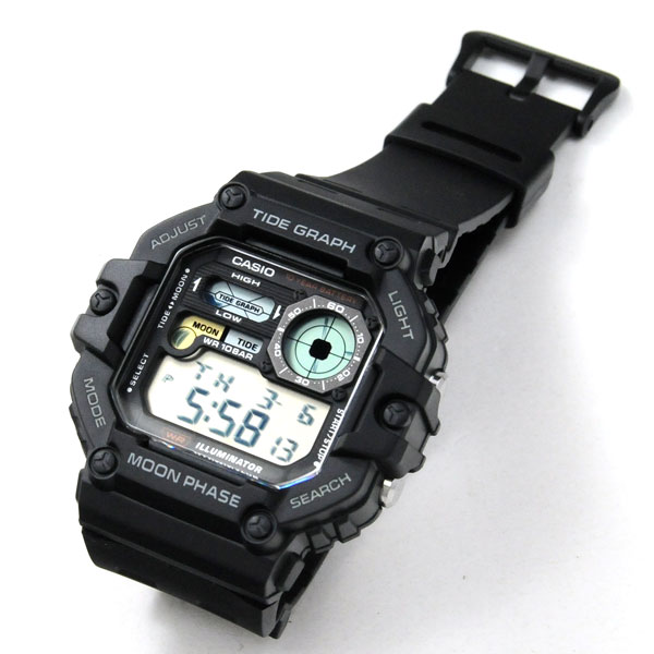 楽天市場】釣り マリンスポーツに 月齢・月の形表示 デジタル時計