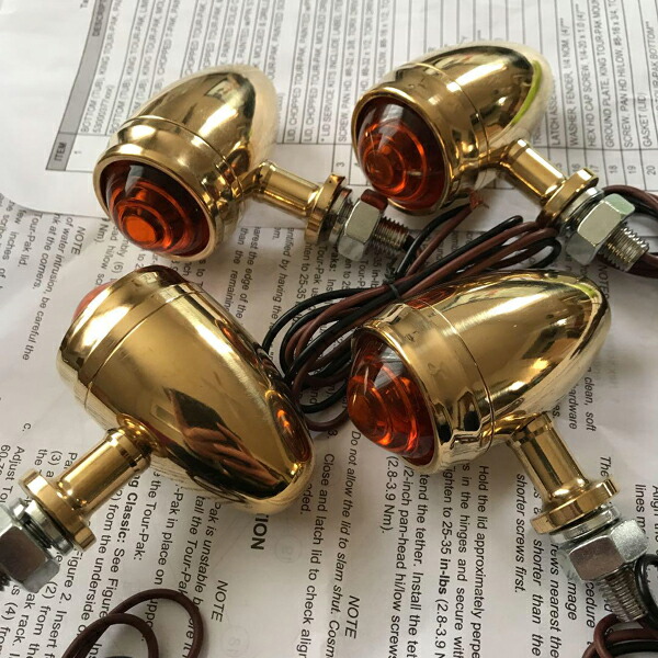 アルミ製ビンテージウインカー クラシック ビンテージ レトロ 管100820