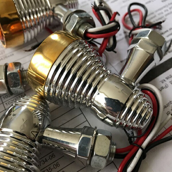 楽天市場】Blowout 真鍮 LEDウィンカー 4個 ブラス ビンテージ BRASS