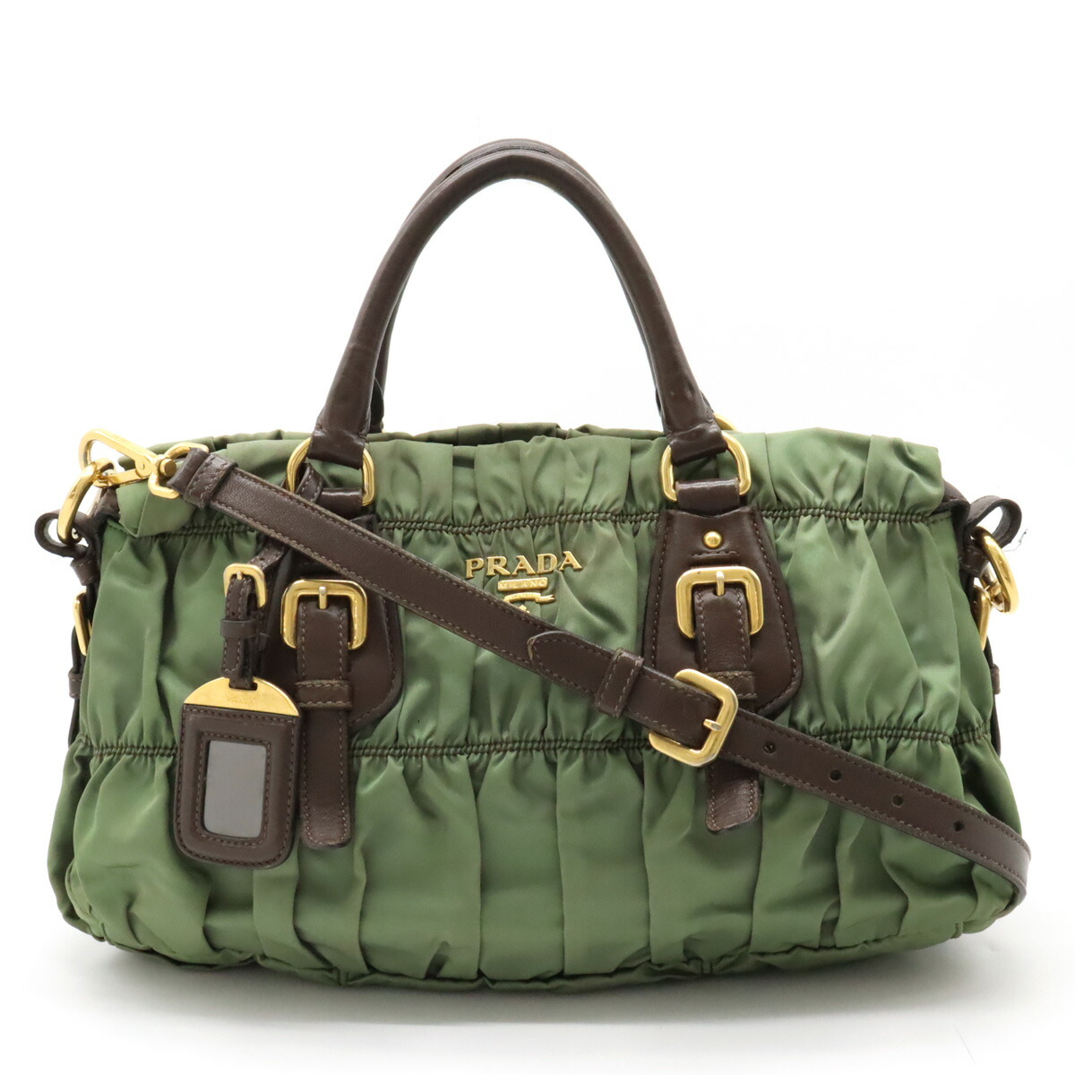 楽天市場】PRADA プラダ ギャザー ハンドバッグ トートバッグ 2WAY