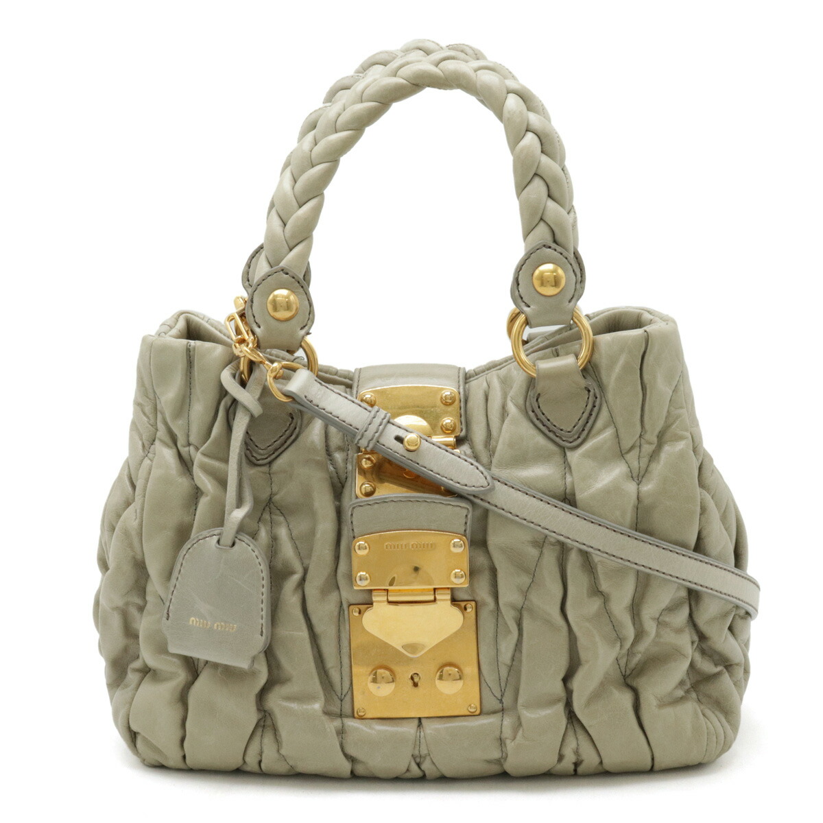 楽天市場】Miu Miu ミュウ ミュウ ミュウミュウ マテラッセ ギャザー