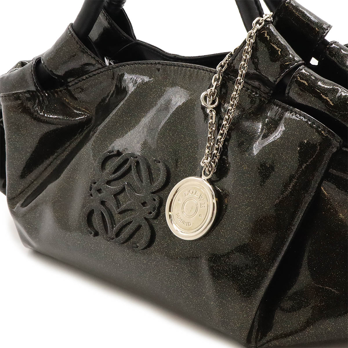 楽天市場】LOEWE ロエベ ナッパアイレ ハンドバッグ パテントレザー