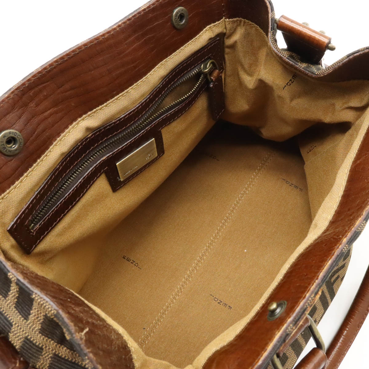 楽天市場】FENDI フェンディ ズッカ柄 エトニコ ハンドバッグ トート