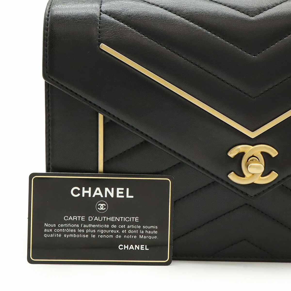 楽天市場】CHANEL シャネル Vステッチ シェブロン ココマーク チェーン