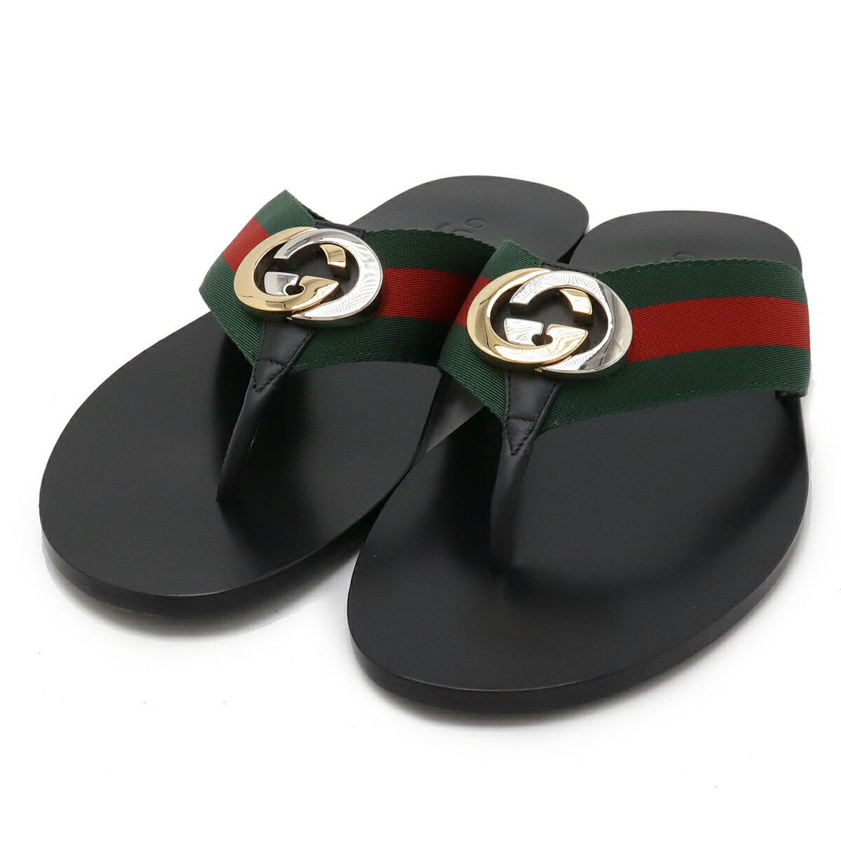 楽天市場】GUCCI グッチ ウェブ付き インターロッキングG トング