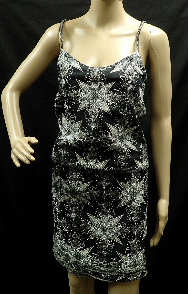 シャネル フラワーモチーフ キャミソール 38 CHANEL フラワーモチーフ