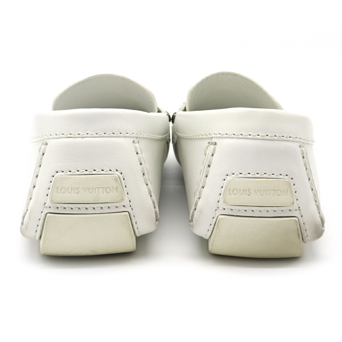 本物保証】 LOUIS VUITTON ルイヴィトン ホワイトローファー 8 本物
