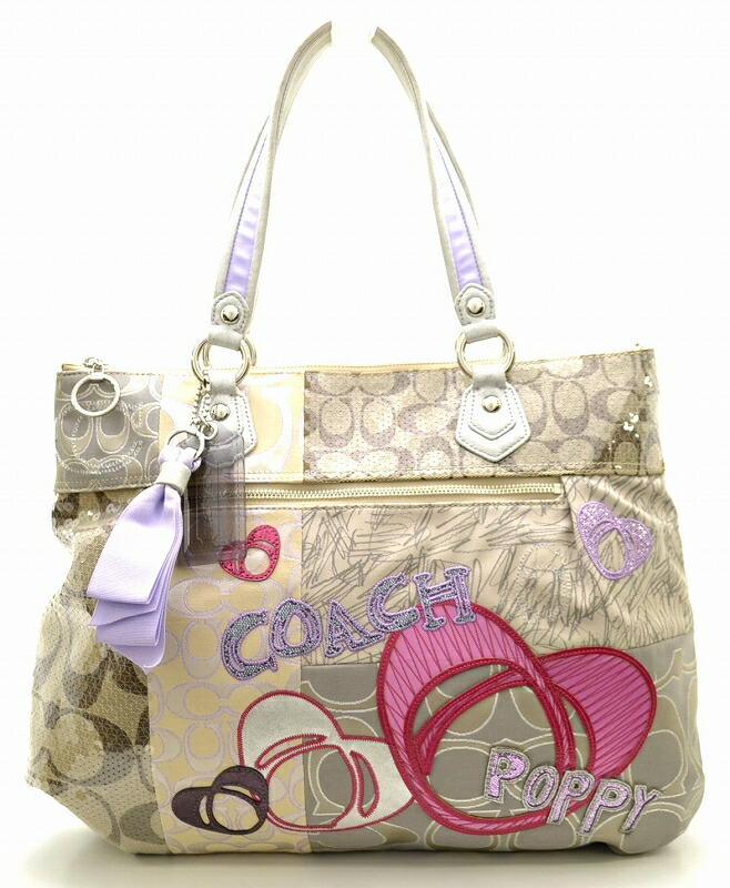 楽天市場】【中古】【バッグ】COACH コーチ シグネチャー パッチワーク