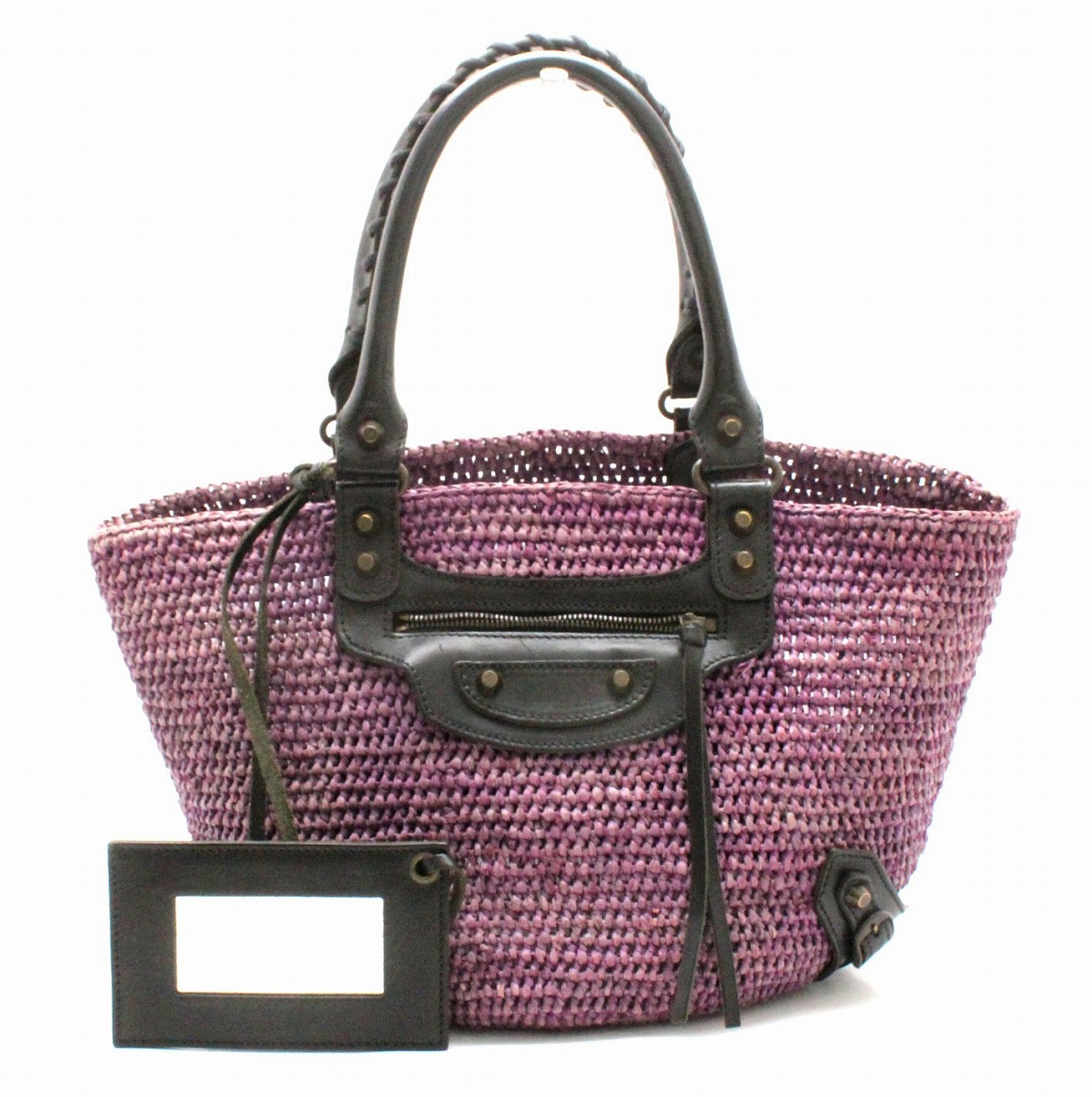 楽天市場】【バッグ】BALENCIAGA バレンシアガ ストローバッグ かご