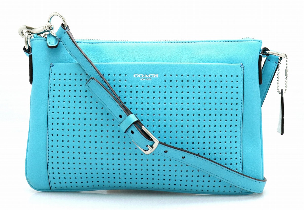 楽天市場】【バッグ】COACH コーチ パンチングレザー ショルダーバッグ
