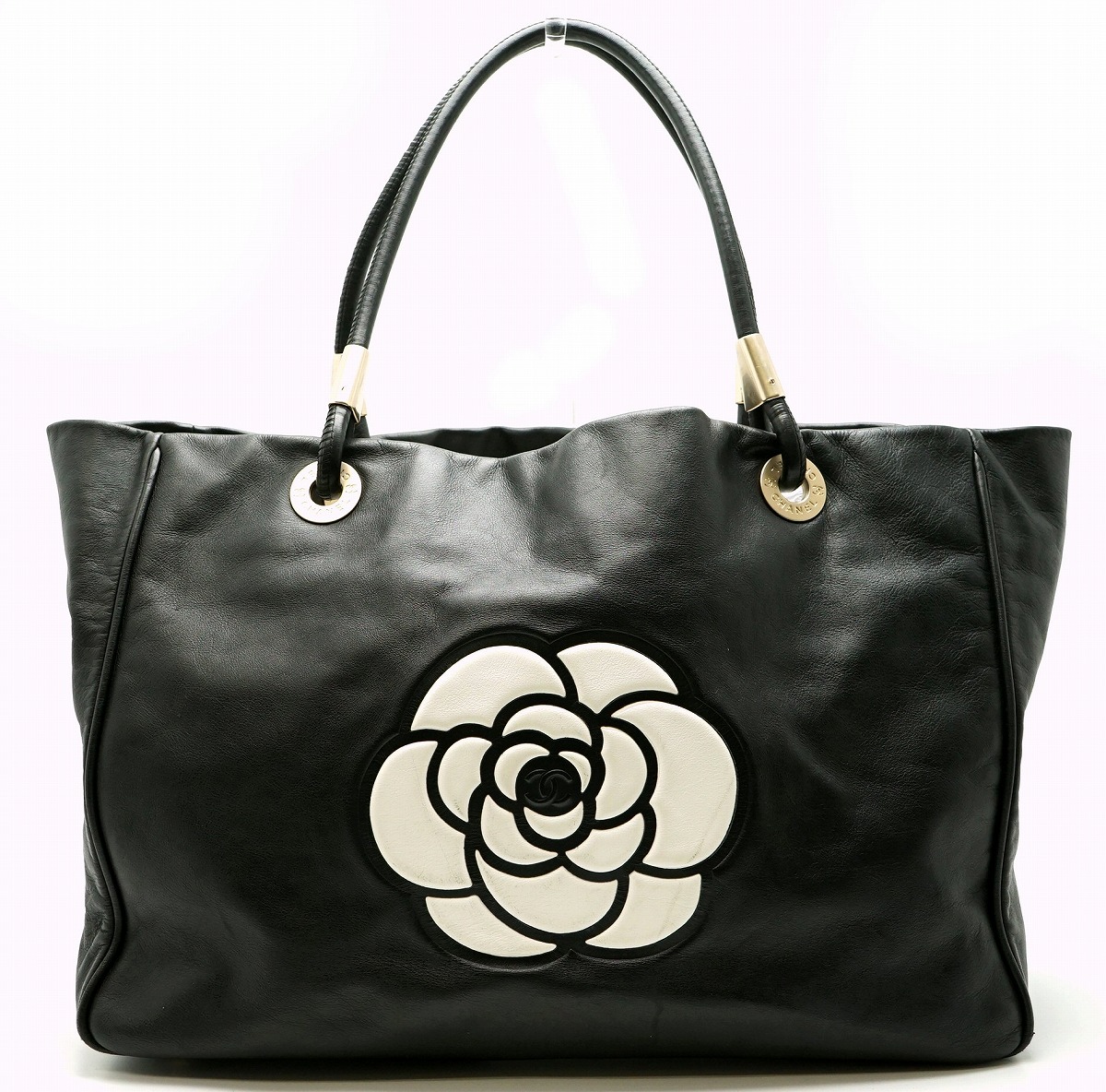 楽天市場】【バッグ】CHANEL シャネル カメリア ロゴ トートバッグ