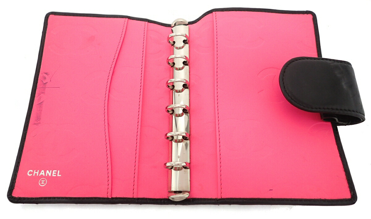 楽天市場】CHANEL シャネル カンボンライン 手帳カバー 6穴式 システム