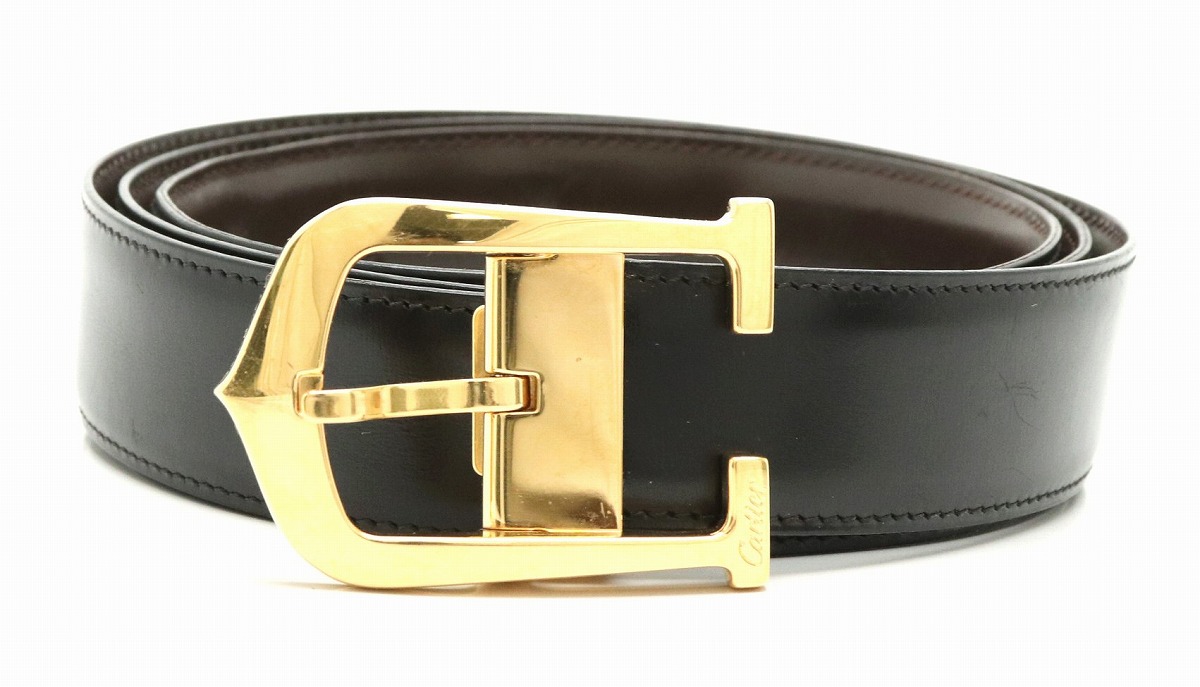 楽天市場】Cartier カルティエ C アロンジェ リバーシブル レザー