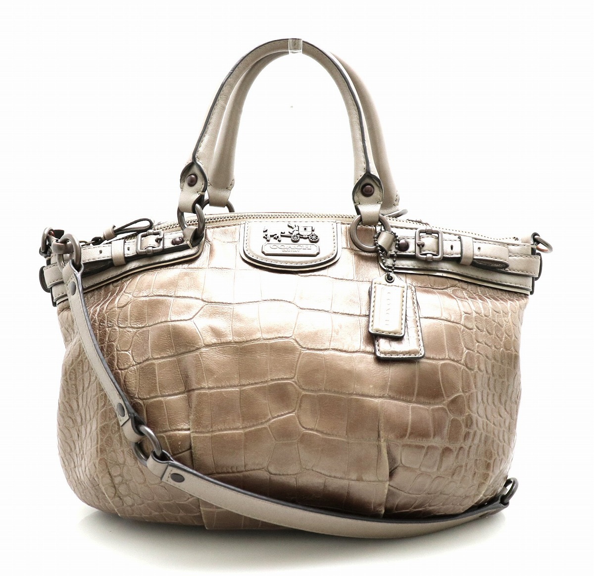 楽天市場】【バッグ】COACH コーチ マディソン エンボスド クロコ