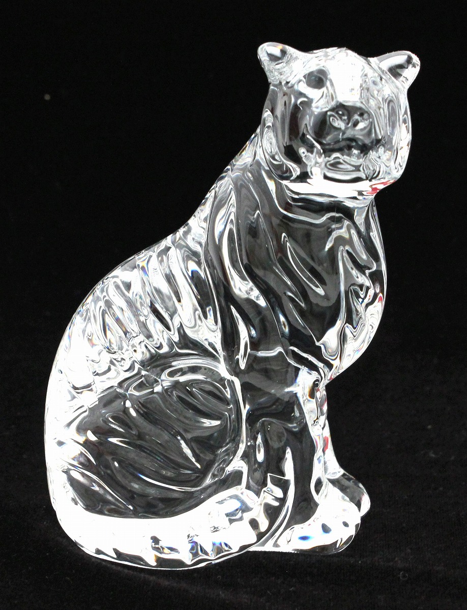 希少】Baccaratバカラ/クリスタルガラス/干支シリーズ/寅とら/GOLD金彩